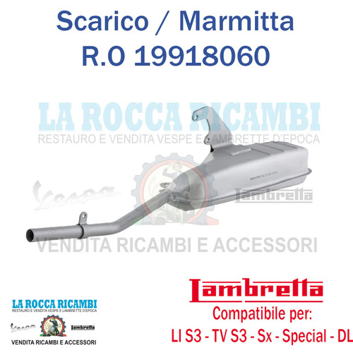 Marmitta scarico lambretta - marmitta,